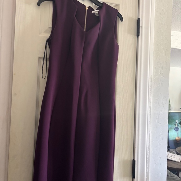 Calvin Klein Deep Purple Scuba Sheath Dress Size 6 – Worn Once (Original Retail - Picture 5 of 5
